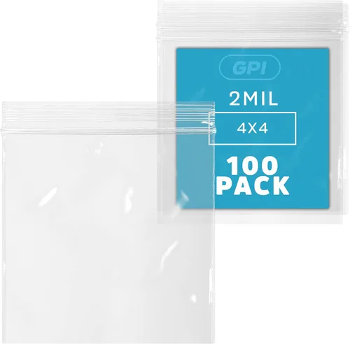 Vista 11 de GPI Bolsas de Polietileno ZIP Recerrable de Plástico Transparente, Caja de 100, 2 mil de Grosor, 2 Pulgadas x 3 Pulgadas, Para Viajes