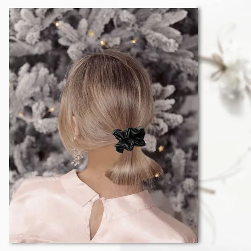 Vista 4 de OLESILK 100% Seda de Morera - Scrunchies para el cabello, mujeres y niñas, ligas de seda para cabello rizado y con roturas, sin daños, elásticos 3