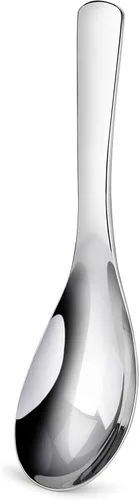 Vista 2 de New Star Foodservice 1029062 - Cucharas de sopa de acero inoxidable extra resistentes 18/10, juego de 12