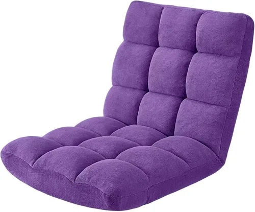 Vista 59 de Silla plegable para juegos de suelo de 14 posiciones, acolchada y ajustable, con algodón transpirable y terciopelo coral agradable a la piel