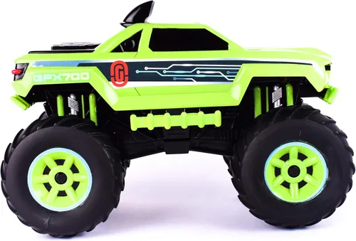 Vista 4 de Camión monstruo todoterreno motorizado Maxx Action de 12" con "Luces y Sonidos" - Verde