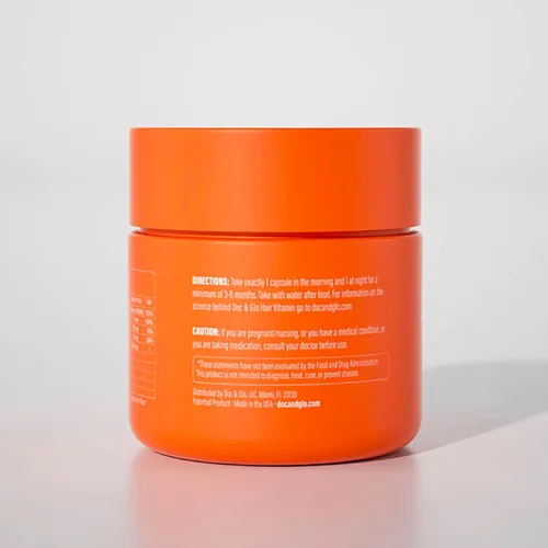 Vista 7 de Doc & Glo Suplemento Nutracéutico para el Cabello Saludable (60 Cápsulas) - Apoya el crecimiento del cabello y nutre de adentro hacia afuera