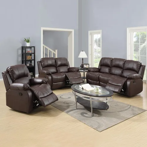 Vista 14 de A Ainehome Sofá reclinable de lujo, juego de muebles de sala de estar, sofá reclinable para caravana, sofá biplaza reclinable, para sala de estar