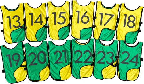 Vista 31 de LVL10 Pro Sports Pinnies - Reversible Numbered Pinnies with Premium Fabric, Comfortable Fit and Fade-Resistant Print - 6 Pack