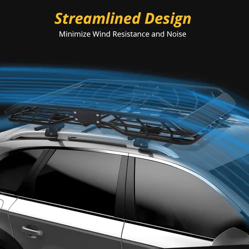 Vista 4 de Cesta de transporte universal de acero resistente para techo, 63 x 43 pulgadas, capacidad de carga de 165 libras