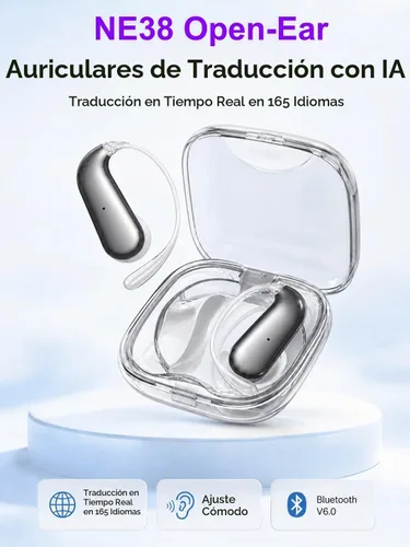 Vista 2 de NE38 AI Traducción Auriculares en tiempo real 165 idiomas Traductor