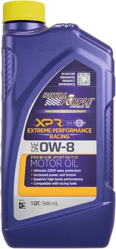 Royal Purple 01009 XPR 0W-10 Aceite de motor de carreras sintético ultraligero de rendimiento extremo - Botella de 1 cuarto de galón