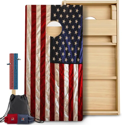 Vista 36 de BackYardGamesUSA Juego de tablas de Cornhole Pro Fabricado en Estados Unidos Abedul báltico 3/4 Sin rebote Patas triples gruesas Dos 2