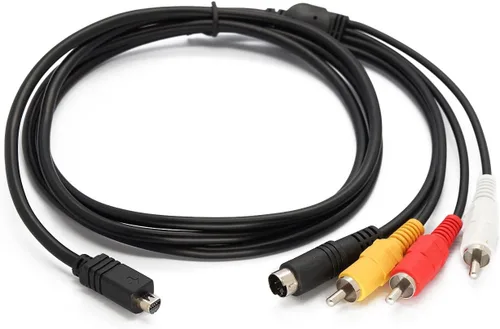 Adaptador de cable AV compuesto (HY029) para Sony Handicam DCR-IP, DCR-DVD, DCR-SR, DCR-HC, DCR-IP, DCR-PC, HDR-SR, etc.