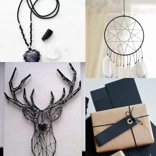 Vista 7 de Cuerda de cuerda negra, cordel de panaderos de algodón de 656 pies, cordón de algodón para manualidades, cordel de regalo, cuerda navideña, cuerda