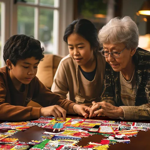 Vista 4 de White Mountain Puzzles I Love New England - Rompecabezas de 1000 piezas