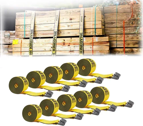 Vista 9 de Mytee Products Kinedyne Correas de Cabrestante 4" x 30' Azul Resistentes para Sujeción con Ganchos Planos WLL# 5400 lbs Control de Carga de 4