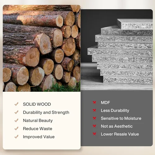 Vista 6 de Banco de madera maciza gruesa, banco de entrada rústico de 47 pulgadas con patas artísticas, banco de comedor resistente para cocina, sala de estar