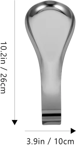 Vista 7 de Zerodeko Soporte para cucharas de acero inoxidable, soporte para cuchara, olla caliente, espátula, tenedor, cucharón, vajilla, 2 piezas