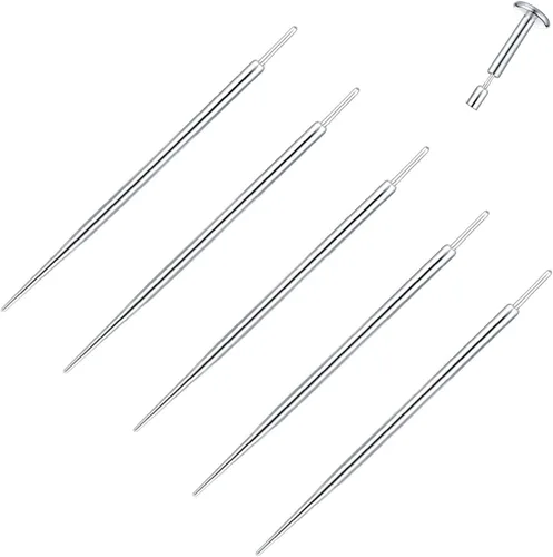 Vista 7 de Xpircn 20G 18G 16G 14G Threadless Piercing Taper Stainless Steel Piercing Taper Insertion Pin for Nose Lip Monroe Ear Tragus Helix Push in Body