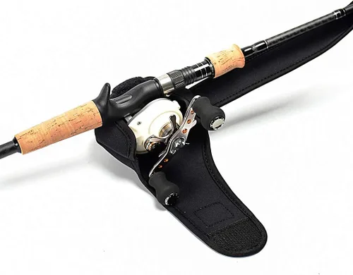 Vista 4 de SF Funda para caña de pescar, funda de caña de pescar, cubierta de caña de pescar, protector de caña de malla trenzada, guantes de caña de pescar