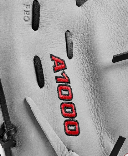 Vista 8 de WILSON 2024 A1000 1620 - Manopla de béisbol de 12.5 pulgadas, color plata/negro/rojo