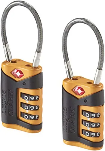 Vista 9 de 4014648 Lewis N Clark Travel Sentry Cable Lock 2 Pack negro