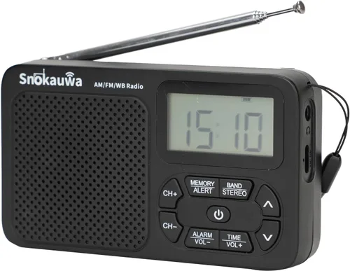 Radio AM FM, radio portátil NOAA para emergencias, pequeña radio digital con almacenamiento de modo dual, sintonizador digital, temporizador de