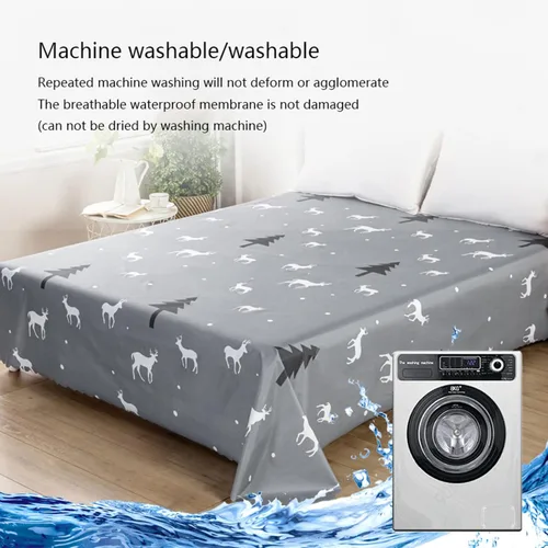 Vista 5 de SIELUNO Sábanas planas impermeables ligeras, protector de colchón, fundas protectoras de muebles para cama de tamaño individual, B-78.7 x 90.6 in