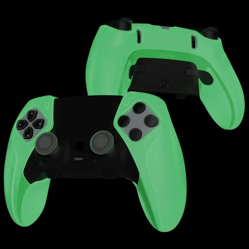 Vista 7 de PlayVital Ninja Edition Glow in Dark Half-Covered Silicone Cover for ps5 Edge Wireless Controller, Ergonomic Protector Soft Rubber Case for ps5 Edge