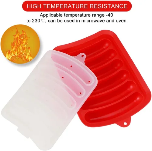 Vista 6 de TOPINCN Herramientas de suplemento de jamón para perritos calientes, salchicha de jamón para caja de salchichas, 3 piezas de silicona para rellenos