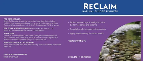 Vista 2 de Atlantic Water Gardens Reclaim WTRC48 - Removedor de lodos natural, tabletas de 48-1/2 oz
