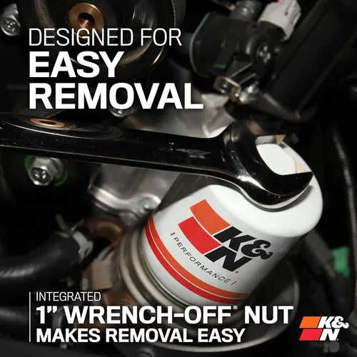 Vista 2 de Filtro de aceite con llave de funcionamiento K&N HP2010.