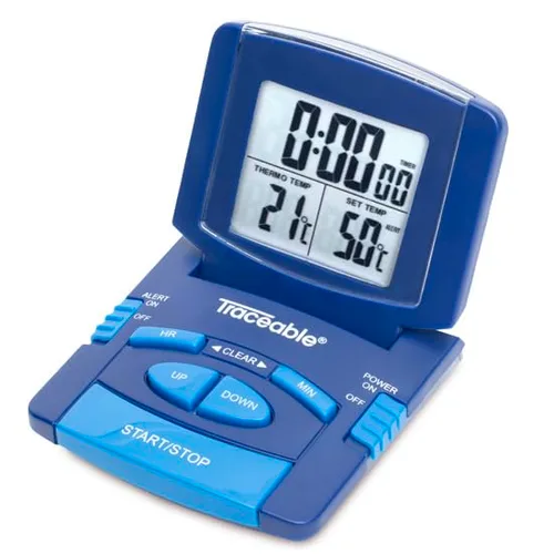 Vista 5 de Traceable Termómetro de alarma/temporizador con calibración; 1 sonda de acero inoxidable