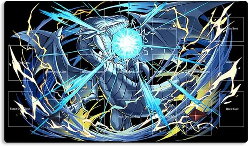 Vista 4 de Nueva Alfombrilla de Juego Mlikemat Laberinto del Castillo de Plata TCG CCG OCG para Juego de Cartas Coleccionables con Zonas + Bolsa Gratis