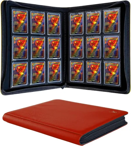 Vista 21 de Carpeta de tarjetas intercambiables de 2000 bolsillos, 20 bolsillos compatible con MTG, tarjetas deportivas y otras tarjetas de intercambio de Negro