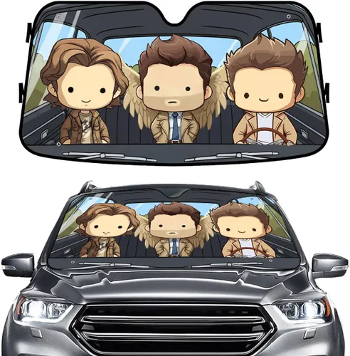 Vista 33 de GENANY Eagle - Parasol para parabrisas de automóvil, SUV, camión (55 x 30 pulgadas), parasol patriótico para parabrisas, protectores para ventanas