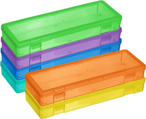 Vista 11 de novelinks Pequeñas cajas contenedoras de almacenamiento de plástico con tapas con pestillo - Organizadores de manualidades y almacenamiento