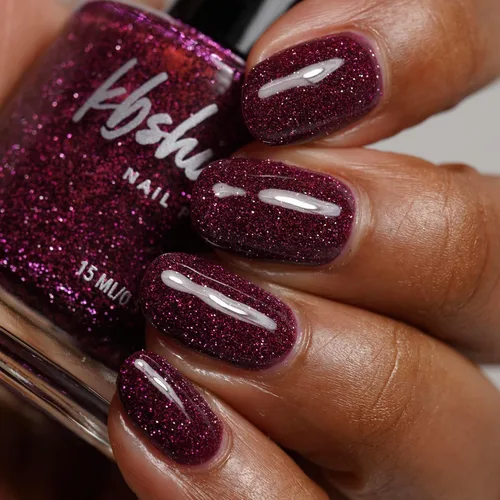 Vista 4 de KBShimmer Let The Beet Drop Esmalte de uñas de 0.5 onzas, botella de tamaño completo