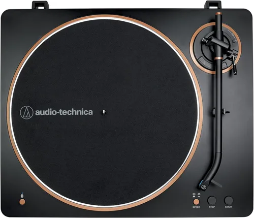 Vista 3 de Audio-Technica AT-LP70XBT Tocadiscos Inalámbrico (Negro/Bronce)
