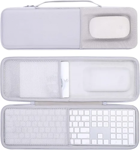 Vista 10 de Funda rígida de reemplazo co2CREA para teclado Apple Magic con Touch ID y teclado numérico + ratón Apple Magic (Funda negra)