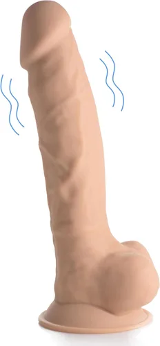 Vista 7 de Consolador vibrador de silicona hipoalergénica Silexpan de 9 pulgadas - Oscuro
