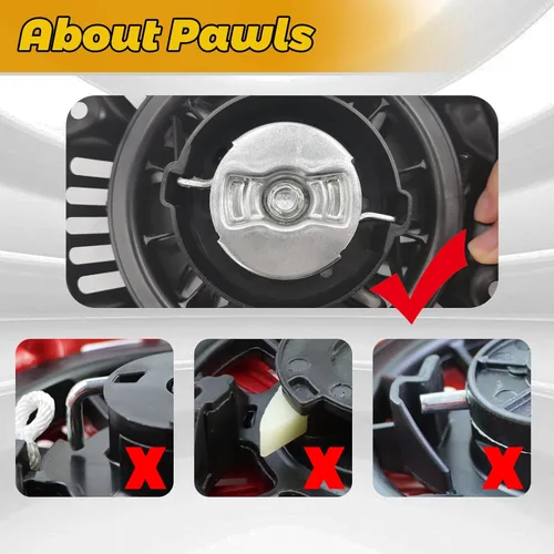 Vista 4 de WOTIAN 212cc Pull Start Compatible con Predator 212 Pull Start Assembly Harbor Freight 196cc 212cc 225cc 6.5hp 7hp 7.5hp Arrancador de Retroceso