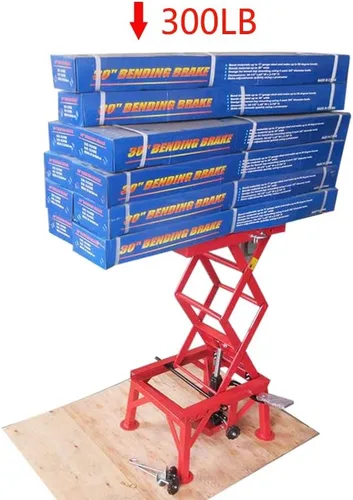 Vista 6 de 300lb Motocicleta Dirt Bike Hidráulica Scissor Piso Jack Elevación Soporte Jack