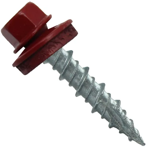 Vista 28 de Tornillos para techos de metal: (250) 10 x 1 ABC Tornillo de techo de chapa de metal gris de 10 x 1 ABC. Tornillos de revestimiento de metal a