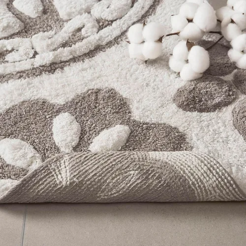 Vista 12 de Madison Park Casablanca Tufted Cotton Bath Rug Non-Slip, 20 x 30, Grey Gris