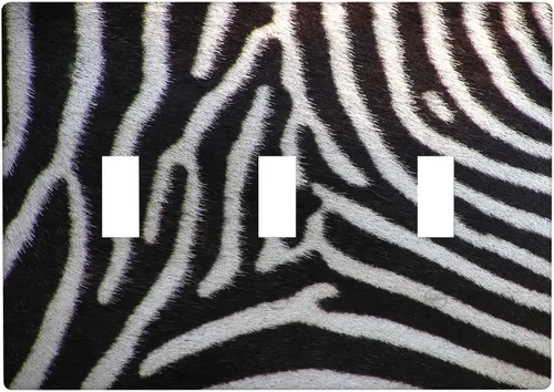 Vista 10 de Placa de interruptor de luz de 3 cuadrillas de piel de vacuno, placa frontal eléctrica de triple palanca para baño, cocina, dormitorio, habitación