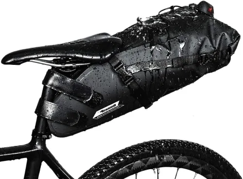 Vista 8 de Bolsa de sillín de bicicleta impermeable Bolsa de bicicleta debajo del asiento Bolsa impermeable de montaña de carretera Bolsa de asiento