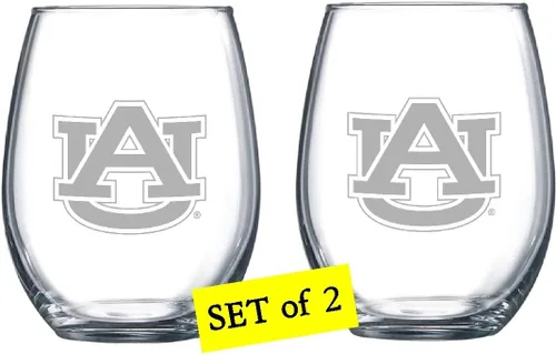 Vista 18 de RFSJ Juego de 2 copas de vino o bebidas con logotipo de Satin Frost (Alabama)