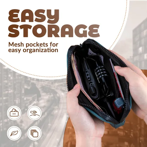 Vista 2 de ROCKBROS Cartera de ciclo para bicicleta, bolsa de teléfono para tarjeta pequeña, para llaves, caja de herramientas, almacenamiento conveniente