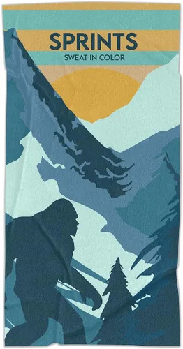 Vista 2 de Sprints Toalla atlética para correr, tamaño completo, funda para asiento de automóvil, absorbe la humedad (Sasquatch)