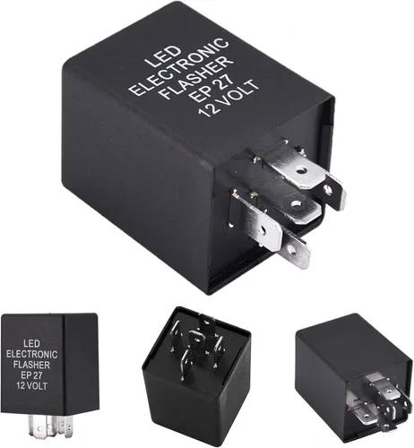 Vista 11 de (1) Relé intermitente LED electrónico de 3 pines 12V CF14 EP35 para bombillas LED relacionadas con intermitentes, solución para el rápido parpadeo