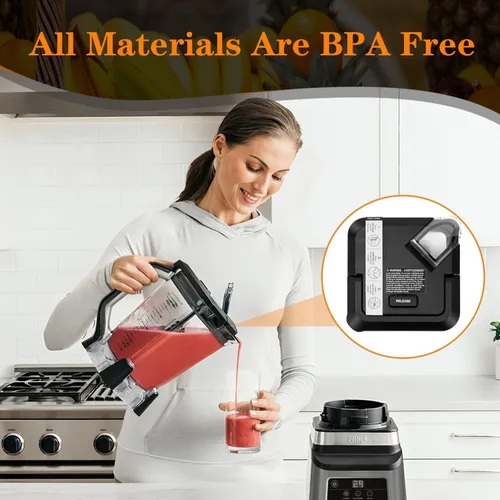 Vista 6 de Tapa de bloqueo de repuesto de jarra BL660 BL770 para Ninja, piezas de repuesto para licuadoras de 72 OZ, tapa de bloqueo de repuesto de cubierta