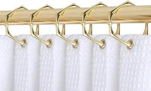 Vista 11 de Utopia Alley HK9BK - Juego de 12 anillos para cortina de ducha para baño, color negro