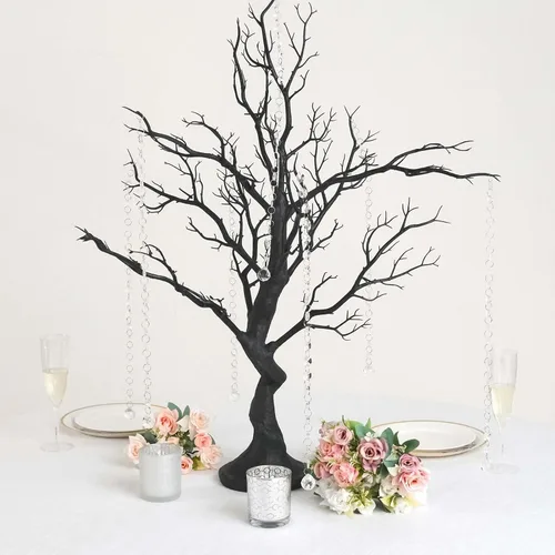 Vista 13 de Efavormart - Árbol de centro de mesa de manzanita blanco de 34 pulgadas + 8 cadenas de cuentas acrílicas 34'' Blanco